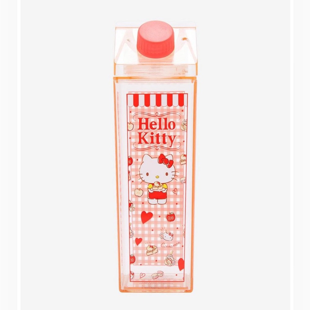 Hello Kitty Sweets Red Milk Carton Water Bottle